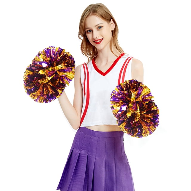 BKER Cheerleading Handheld Colorful Flower Event Sports Performance Activities Cheering Supplies Lightweight Handle Design Anti Slip Off