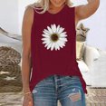 thumbnail image 2 of Pompotops Femme Mode Décontractée Imprimé Sans Manches Haut Blouse Débardeur Camisole, 2 of 7