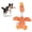 Orange, variant on Wuztai Indestructible Dog Toy, Squeaky Dog Chew Toys for Small Medium Dogs, Puppy Teething Toys for Boredom Anxiety Relief Teeth Cleaning