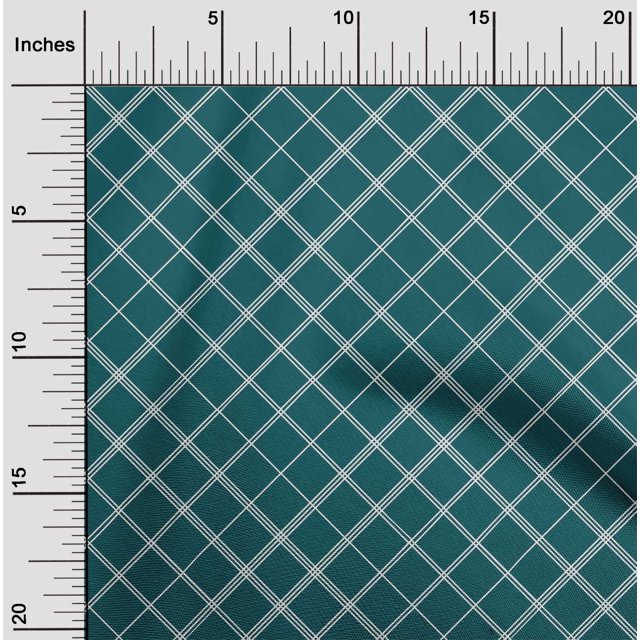 oneOone Cotton Flex Fabric Check & Geometric Printed Craft Fabric BTY 40 Inch Wide
