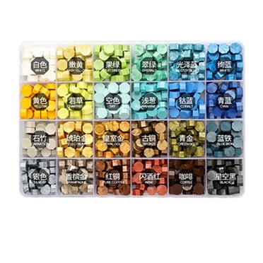 Amdohai 600 Pieces Sealing Wax Beads Colorful Wax Seal Beads with Storage Box for Wax Sealing