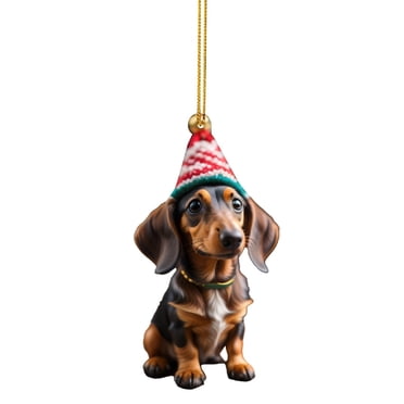 Christmas Tree Ornaments,Ornaments for Christmas Trees 2023 Dachshund Dog Car Interior Pendant Christmas Christmas Tree Decoration Hanging Ornament Decoration Christmas Tree Decorations