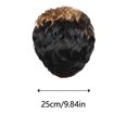 thumbnail image 2 of EGNMCR Wigs Human Hair Short Wig Color Bleaching And Dyeing Bangs Short Curly Hair False wigg, 2 of 2