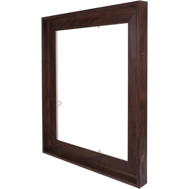IFANLANDOR Coffee Wood Canvas Floating Frame for Picture Display with Excellent Texture and Durability, featuring a rectangular coffee-colored wood finish. Perfect for enhancing home decor, showcasing canvas artwork in living rooms or bedrooms, measuring 12x16 inches.