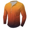 thumbnail image 1 of FAIWAD Plus Size Tops for Men Long Sleeve Button Pullover Casual Slim Comfy Basic Stretch Workout Shirts, 1 of 4