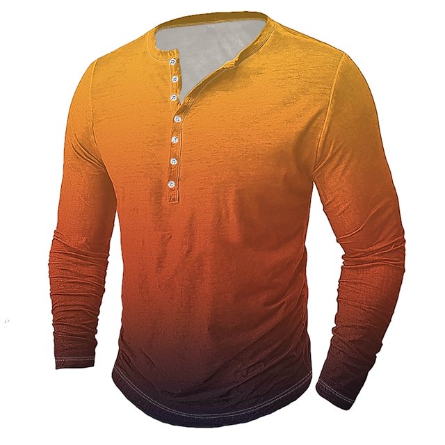 FAIWAD Plus Size Tops for Men Long Sleeve Button Pullover Casual Slim Comfy Basic Stretch Workout Shirts