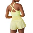 thumbnail image 3 of xiaxaixu Robe de Tennis pour Femme Jupe-Short Dessous Couleur Unie Sans Manches Robes Athlétiques Entraînement Robe de Golf, 3 of 9