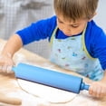 thumbnail image 4 of (2-Pack) Rinsvye Silicone Rolling Pin Dough Silicone Rolling Pin Small Roller for Pizza Cookie with Wooden Handle Nonstick Surface Rolling Pins for Baking Non Stick Dough Cookie Pizza Roller Baking, 4 of 4