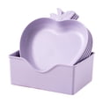 thumbnail image 1 of 5-Piece Wheat Straw Plates Set Eco Stackable Dinnerware Dishwasher Safe Plant Fiber Dinner Plates, 1 of 6