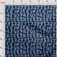 thumbnail image 3 of oneOone Viscose Jersey Blue Fabric Abstract Craft Projects Decor Fabric Printed By The Yard 60 Inch Wide, 3 of 4