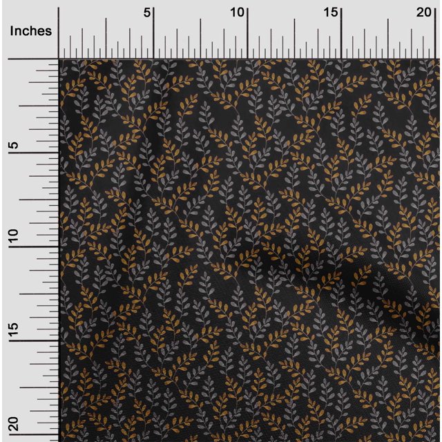 oneOone Popeline de Coton Tissu Imprimé Feuilles Feuilles Tissu BTY 56 Pouces de Large