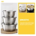 thumbnail image 2 of 1 Set Stainless Steel Mixing Bowl Household Kitchen Food Salad Soup Container with Lid, 2 of 8