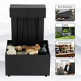 thumbnail image 3 of HLONK Indoor Water Fountain  Tabletop Waterfall Fountain  with Light  Nature Sounds  Pebbles  7‘‘, 3 of 8