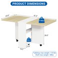 thumbnail image 2 of Drop Leaf Table for Small Spaces, Movable & Foldable Dining Table with 2-Tier Storage Shelf, Extendable Dining Table for 4, Ideal for Kitchen Dining Room Apartment, 2 of 9