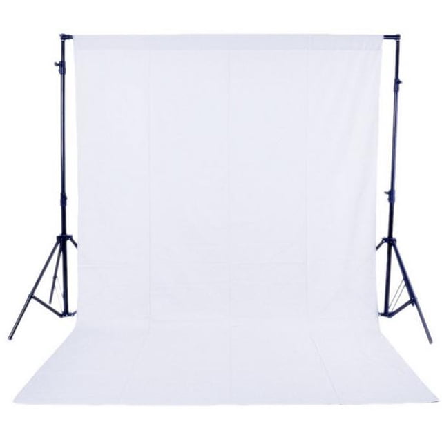 Écran de Fond en Non-Tissé pour Studio Photo en Blanc, Mesurant 1,6 x 3 Mètres (5 Pi x 10 Pi). Fabriqué en Tissu Non Tissé durable et Sans Couture pour Absorber la Lumière et Réduire les Reflets. Idéal pour la Photographie en Studio et le portrait. Supports de Fond Non Inclus.