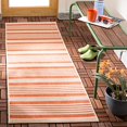 thumbnail image 2 of Safavieh Courtyard Terracotta Indoor Outdoor Rug - Runner 2'3" x 6'7", 2 of 4