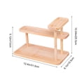 thumbnail image 3 of Amzcrzy Wooden Storage Rack Living Room Decor Wooden Multi-Tier Storage Display Rack Desktop Decorative Storage Stand Solid Wood Cup Holders Tea Set Storage Rack Perfume Display Stand, 3 of 6