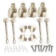 thumbnail image 1 of Siruishop 16Pcs Blinds & Shades Bungee Tie Down Ropes Set Universal Fixing Accessories White, 1 of 8