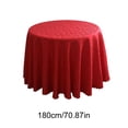 thumbnail image 3 of Round Tablecloth 70 Inch - Cotton Polyester, Wrinkle/Fade Resistant, Reusable - Jacquard Table Cloth - 1PC Circle Table Cover for Dining, Wedding & Birthday Party, 3 of 6
