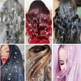 thumbnail image 4 of SUTENGDA 18 Pcs Guirlande de Cheveux à Clipser Extensions de Cheveux 19.6 Pouces Kit de Guirlande de Cheveux à Clipser Résistant à la Chaleur Scintillant Féerique Accessoires pour Cheveux pour Enfants Filles Femmes (Argent), 4 of 7