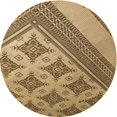 thumbnail image 1 of Ahgly Tapis Rond Lavable en Machine Intérieur Transitionnel Brun Selle, 5 Pieds Rond, 1 of 7