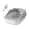 thumbnail image 4 of Cat Litter Box Kitty Bedpan Litter Tray Easy Cleaning Open Top Cat Litter Tray Gray, 4 of 8