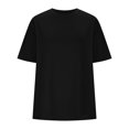 thumbnail image 5 of Plebaso T-Shirts Surdimensionnés pour Femmes 2025 Manches Courtes Hauts Amples Col Rond Décontracté Uni T-Shirts Basiques pour Femmes, 5 of 5