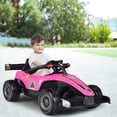 thumbnail image 3 of Costway 12V Kids Ride on Car Electric Racing Truck Remote Control w/ MP3 & Lights Pink, 3 of 10