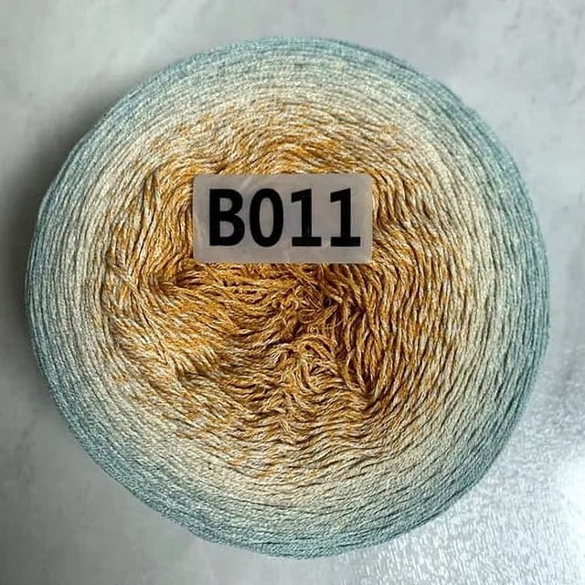 300g Gradient Color Rainbow Cake Yarn Mercerized Cotton Yarn Thread Crochet Shawl Blanket DIY Hand-Woven Yarn for Knitting