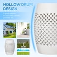 thumbnail image 4 of Outsunny 12.5" Outdoor Side Table, Round Hollow Drum End Table, White, 4 of 10