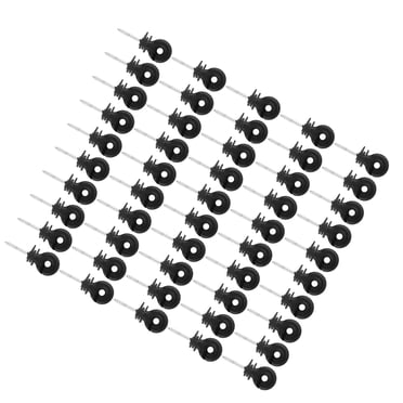 Electric Fence Insulator Screw In 50 Pcs Black Screw In Insulators Electric Fence Accessories for Wood Post