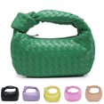 thumbnail image 1 of HLONK Women Soft PU Leather Woven Handbag, 1 of 6