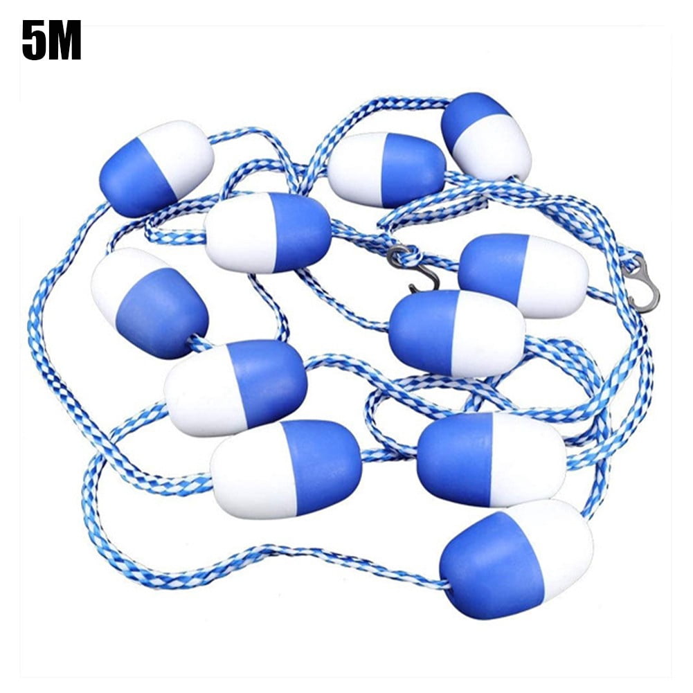 Corde de Séparation de Sécurité pour Piscine 5M Corde Flottante Ligne de Nage 7cm Boules
