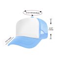 thumbnail image 3 of TOPTIE Adult 5 Panel Mid Profile Mesh Back Trucker Hat Foam Snapback Hat-Purple/White, 3 of 9