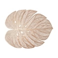 thumbnail image 2 of Oleegame 2PC Placemat Stylish PVC Hollow-out Turtle Back Leaf Decoration Placemat with Simulation Leaves, , Oil-proof and Durable Table Mat for Heat Insulation Gold, 2 of 7