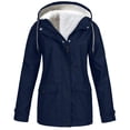 thumbnail image 1 of Pisexur Surchemise Veste Femme Veste de Pluie Unie Veste d'Extérieur Imperméable Imperméable à Capuche Coupe-Vent Chemises avec Poches Veste d'Automne Surchemises, 1 of 6
