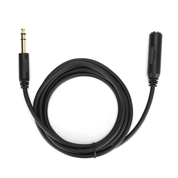 Rupoun Cuivre Pur 4,5 m / 14,76 Pi 6,35 mm Câble Audio Stéréo Mâle vers Femelle Noir Lot de 1