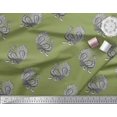 thumbnail image 3 of Soimoi Rayon Crepe Fabric Peacock Block Print Fabric by The Yard 46 Inch Wide, 3 of 3