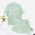 thumbnail image 2 of MIASHUI Ensemble de Pyjama 2 Pcs pour Garçons et Filles à Pois, Chemise de Nuit Boutonnée, Vert, 6-7 Ans, 2 of 4