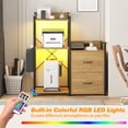thumbnail image 1 of AKDSteel 2 Drawer File Cabinet For Letter, Legal & a4, Printer Cabinet With Led Lights And Power Strip For Home Office, 1 of 7