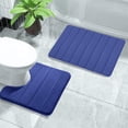 thumbnail image 4 of Xihbxyly Bathroom Rugs Sets 2 Piece, Bathroom Rug Set, Bathroom Rug Sets, Memory Foam Bath Mat, Bathroom Mat Quick Dry, Rugs for Bathroom Floor, Non-slip, Thick, Small Bathroom Rug, Dark, 4 of 7