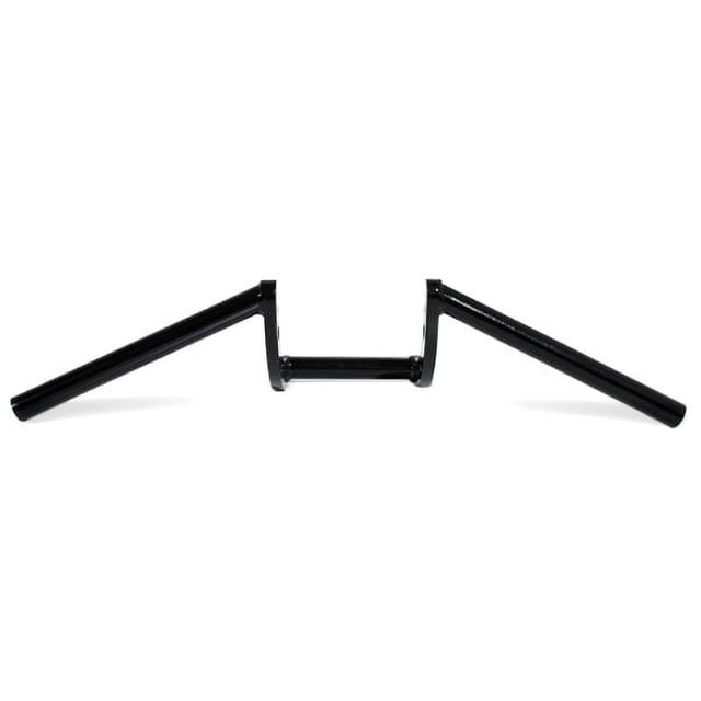 Krator Guidon de Moto 1 Pouces Acier Noir Style Z-Bar Bobber Cruiser Café Coureur Vélo
