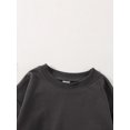 thumbnail image 4 of Faithtur Bébé Filles Garçons Romper Couleur Unie Manches Longues Col Rond Combinaisons Automne Hiver Casual Bodys, 4 of 8
