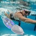 thumbnail image 1 of 1 Set Portable Ear Plugs Waterproof Comfortable Flexible Nose Clip Earplugs Set for Swimming, 1 of 7