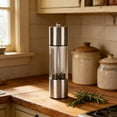thumbnail image 4 of Stainless Steel Salt and Pepper Grinder Set Adjustable Coarseness Refillable Manual Mill with Clear Acrylic Body for Kitchen and Dining Table, 4 of 4