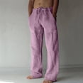 thumbnail image 1 of EGNMCR Pantalon pour Homme Pantalon en Lin Pantalon Habillé pour Homme Pantalon de Plage Pantalon pour Homme, 1 of 7