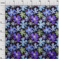 thumbnail image 3 of oneOone Polyester Spandex Purplish Blue Fabric Floral Sewing Craft Projects Fabric Prints By Yard 56 Inch Wide, 3 of 4