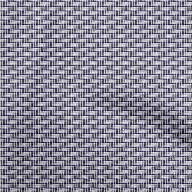 oneOone Cotton Silk Navy Blue Fabric Check Houndstooth Craft Projects Decor Fabric Printed By The Yard 42 Inch Wide