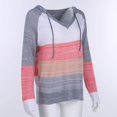 thumbnail image 4 of Womens Pullover Hoodie Sweaters Color Block Long Sleeve Sweatshirts Lounge Hoodie Tops, 4 of 8