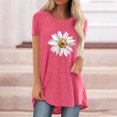 thumbnail image 2 of Pompotops Chemises Mode Décontractée pour Femmes Manches Courtes Tee-Shirt Ample Tunique Blouse, 2 of 4